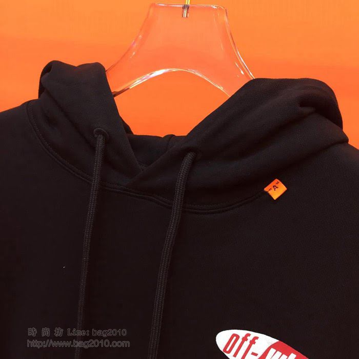 OffWhite男裝 19-20FW新款 最高品質 off連帽衛衣 off黑色套頭男衛衣 男士秋季新款單品  tzy2233